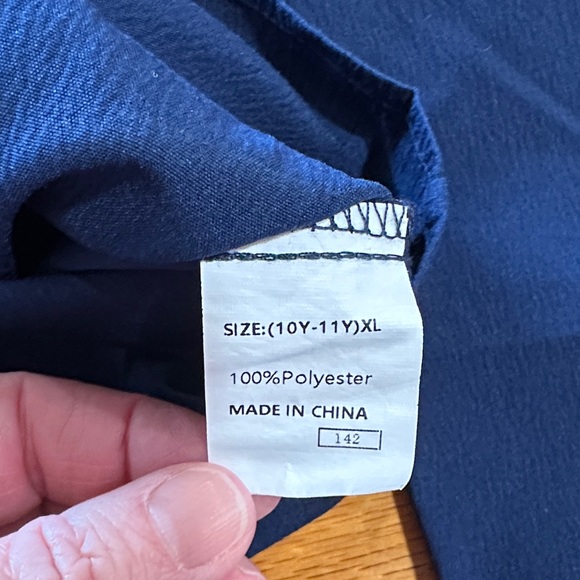 Amazon Kids Navy Ruffle Top - Picture 4 of 5